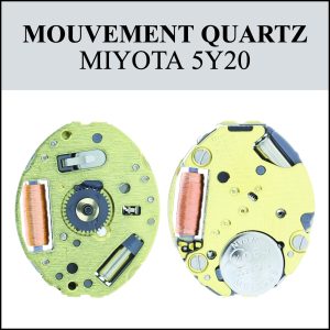 Mouvement de montre Quartz 5Y20 2 aiguilles [NOS] MIYOTA (Watch movement)